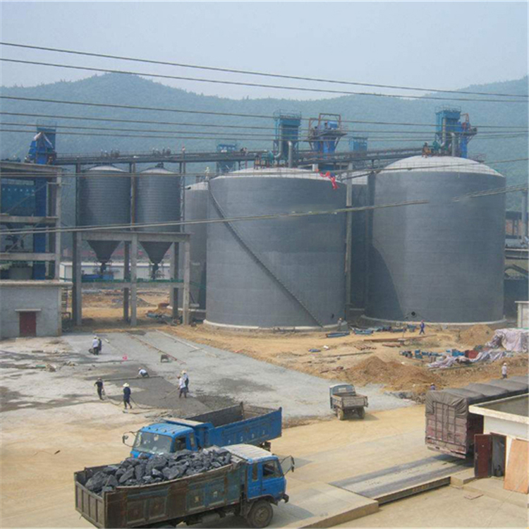 鹤壁水泥钢板仓2座3000吨青岛项目进入施工